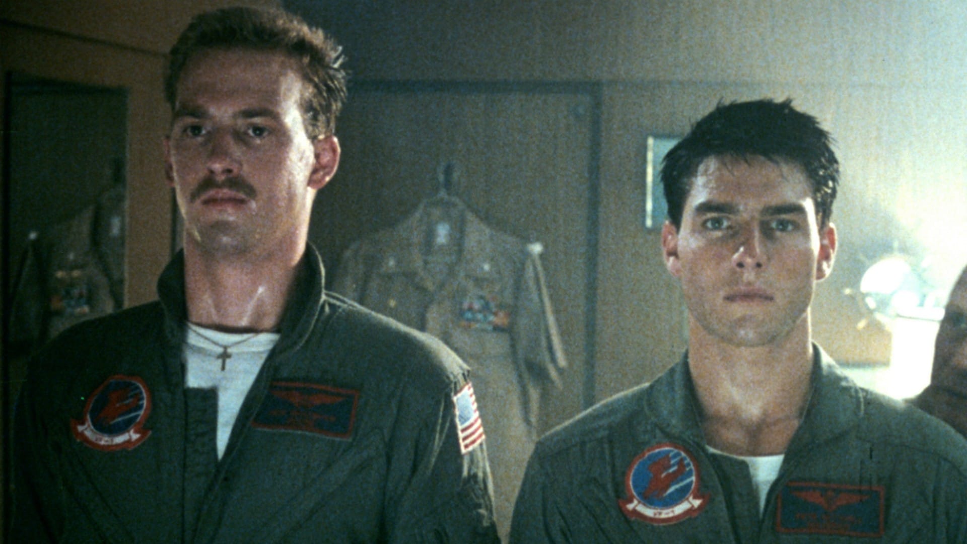 A still of Goose and Maverick from Top Gun