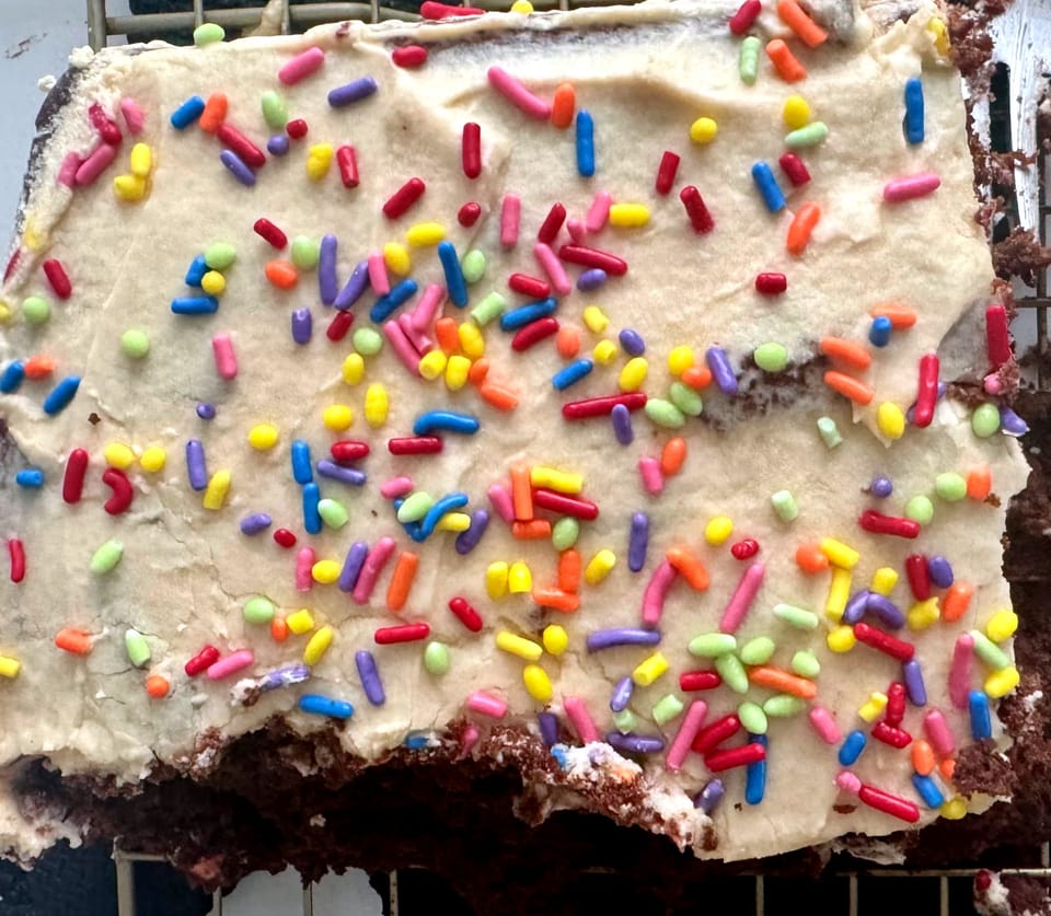 birthday cake with sprinkles